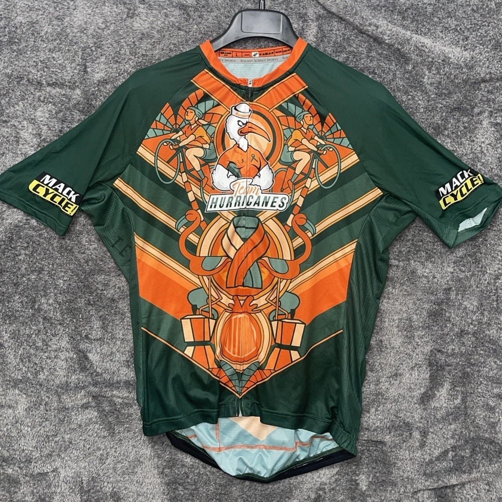 Miami‎ Hurricanes Cycling Jersey Rocket Science Sports NCAA Mens Size Large L
